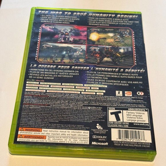 Gundam Dynasty Warriors 3 Xbox 360 Complete in Box With Manuals - Picture 2 of 3